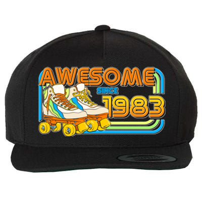 Retro Roller Skates Awesome Since 1983 40th Birthday Wool Snapback Cap