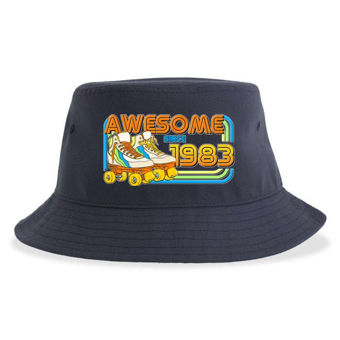 Retro Roller Skates Awesome Since 1983 40th Birthday Sustainable Bucket Hat