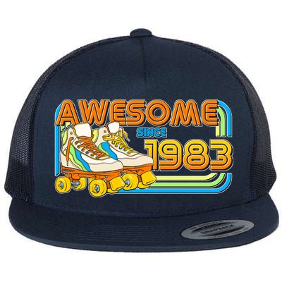 Retro Roller Skates Awesome Since 1983 40th Birthday Flatbill Hat