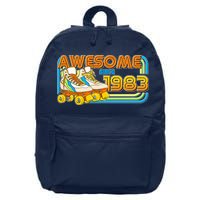 Retro Roller Skates Awesome Since 1983 40th Birthday 16 in Basic Backpack