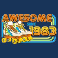 Retro Roller Skates Awesome Since 1983 40th Birthday 16 in Basic Backpack