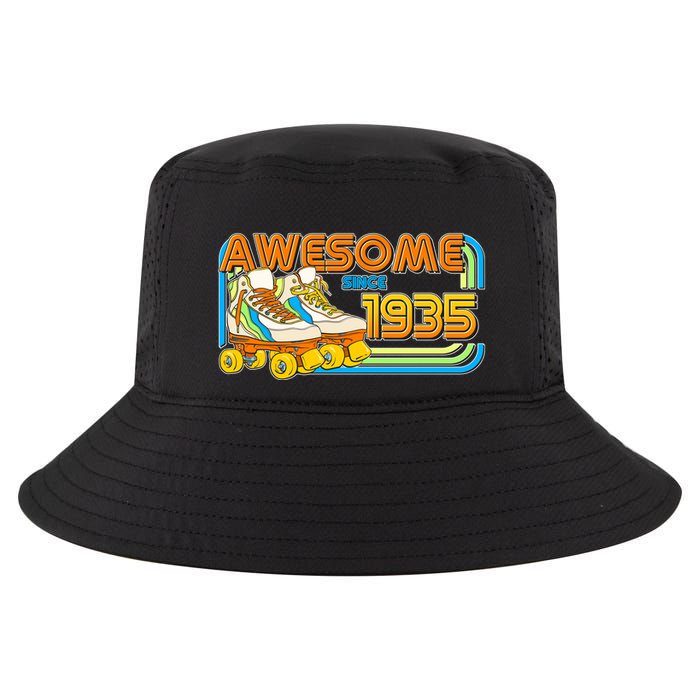 Retro Roller Skates Awesome Since 1935 90th Birthday Cool Comfort Performance Bucket Hat