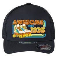 Retro Roller Skates Awesome Since 1935 90th Birthday Flexfit Unipanel Trucker Cap