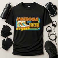 Retro Roller Skates Awesome Since 1935 90th Birthday Performance Shirt