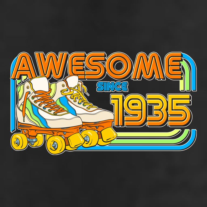 Retro Roller Skates Awesome Since 1935 90th Birthday 15oz Campfire Ceramic Mug