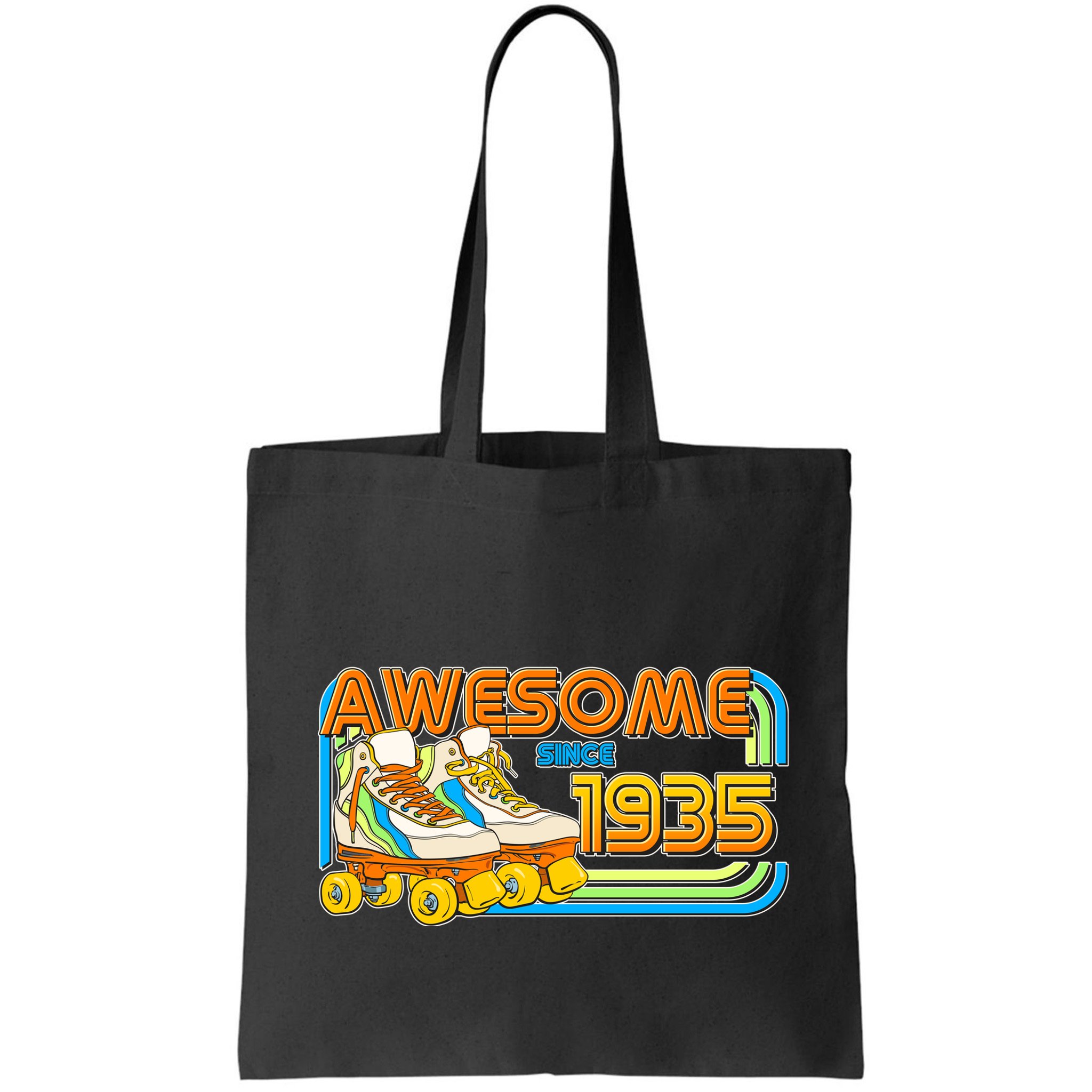 Retro Roller Skates Awesome Since 1935 90th Birthday Bag