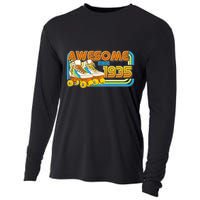 Retro Roller Skates Awesome Since 1935 90th Birthday Cooling Performance Long Sleeve Crew