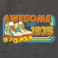 Retro Roller Skates Awesome Since 1935 90th Birthday Vector Backpack