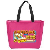 Retro Roller Skates Awesome Since 1935 90th Birthday Zip Tote Bag