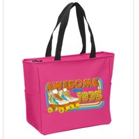 Retro Roller Skates Awesome Since 1935 90th Birthday Zip Tote Bag