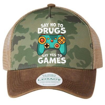 Red Ribbon Squad Week Say No to Drugs Say Yes to Video Games Legacy Tie Dye Trucker Hat