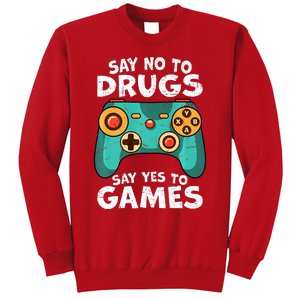 Red Ribbon Squad Week Say No to Drugs Say Yes to Video Games Sweatshirt