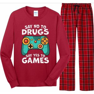 Red Ribbon Squad Week Say No to Drugs Say Yes to Video Games Long Sleeve Pajama Set