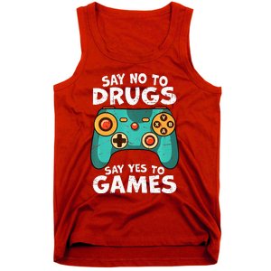 Red Ribbon Squad Week Say No to Drugs Say Yes to Video Games Tank Top