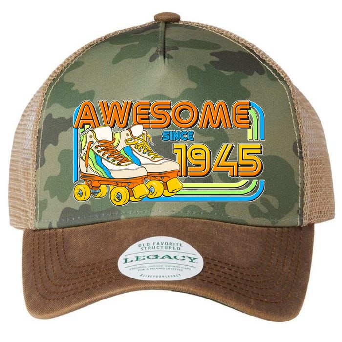 Retro Roller Skates Awesome Since 1945 80th Birthday Legacy Tie Dye Trucker Hat