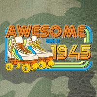 Retro Roller Skates Awesome Since 1945 80th Birthday Legacy Tie Dye Trucker Hat