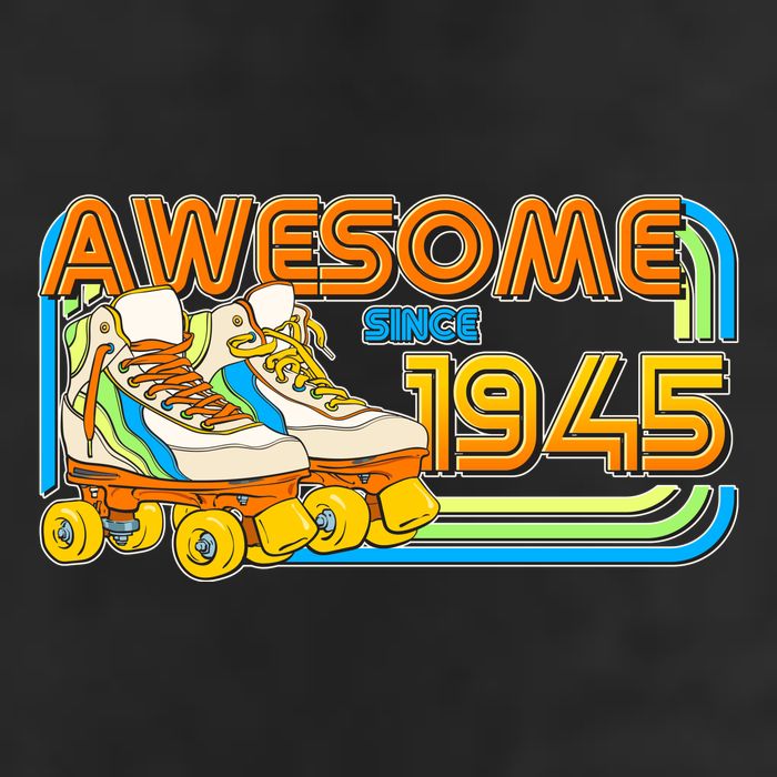 Retro Roller Skates Awesome Since 1945 80th Birthday 15oz Campfire Ceramic Mug