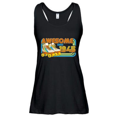 Retro Roller Skates Awesome Since 1945 80th Birthday Ladies Essential Flowy Tank