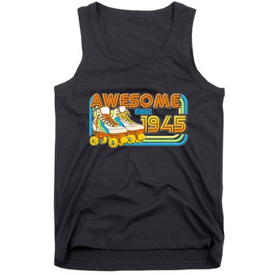 Retro Roller Skates Awesome Since 1945 80th Birthday Tank Top