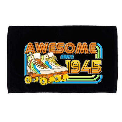 Retro Roller Skates Awesome Since 1945 80th Birthday Microfiber Hand Towel
