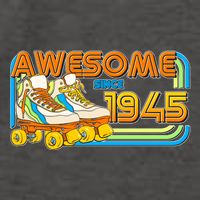 Retro Roller Skates Awesome Since 1945 80th Birthday Vector Backpack