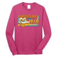 Retro Roller Skates Awesome Since 1945 80th Birthday Long Sleeve Shirt