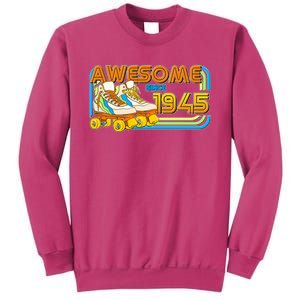 Retro Roller Skates Awesome Since 1945 80th Birthday Sweatshirt