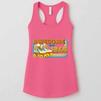 Retro Roller Skates Awesome Since 1945 80th Birthday Womens Tank Top