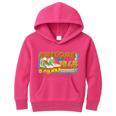 Retro Roller Skates Awesome Since 1945 80th Birthday Kids Hoodie