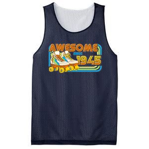 Retro Roller Skates Awesome Since 1945 80th Birthday Mesh Reversible Basketball Jersey Tank