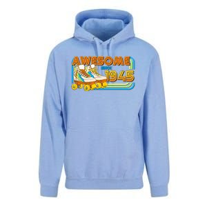 Retro Roller Skates Awesome Since 1945 80th Birthday Unisex Surf Hoodie