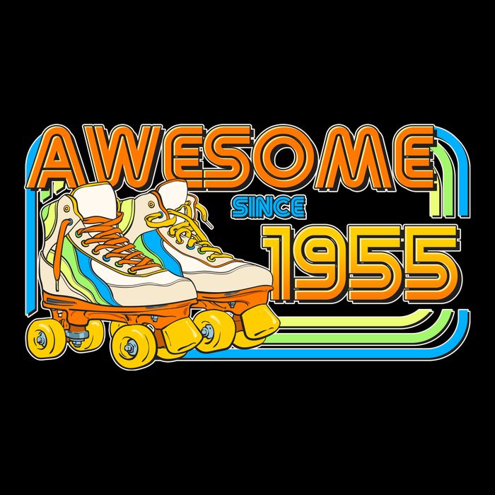 Retro Roller Skates Awesome Since 1955 70th Birthday City Backpack