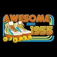 Retro Roller Skates Awesome Since 1955 70th Birthday Impact Tech Backpack