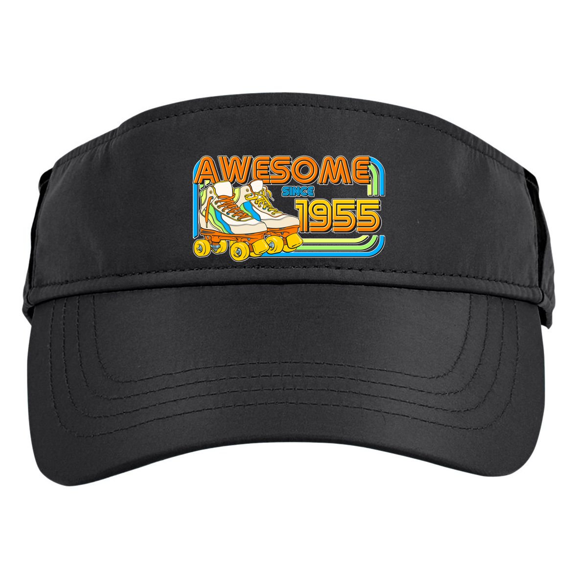 Retro Roller Skates Awesome Since 1955 70th Birthday Adult Drive Performance Visor