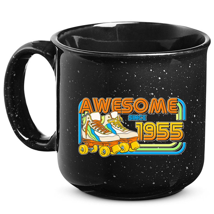 Retro Roller Skates Awesome Since 1955 70th Birthday 15oz Campfire Ceramic Mug