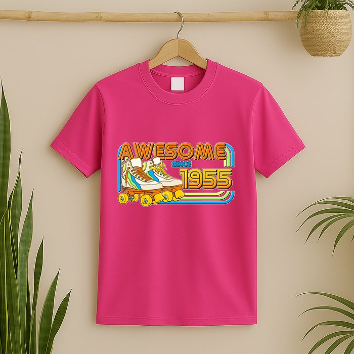 Retro Roller Skates Awesome Since 1955 70th Birthday T-Shirt