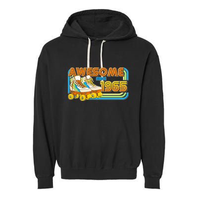 Retro Roller Skates Awesome Since 1965 60th Birthday Garment-Dyed Fleece Hoodie