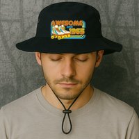 Retro Roller Skates Awesome Since 1965 60th Birthday Bucket Hat