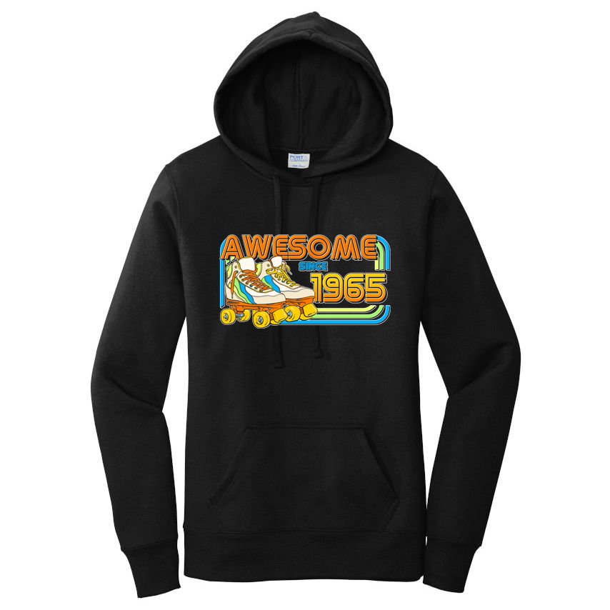Retro Roller Skates Awesome Since 1965 60th Birthday Women's Pullover Hoodie