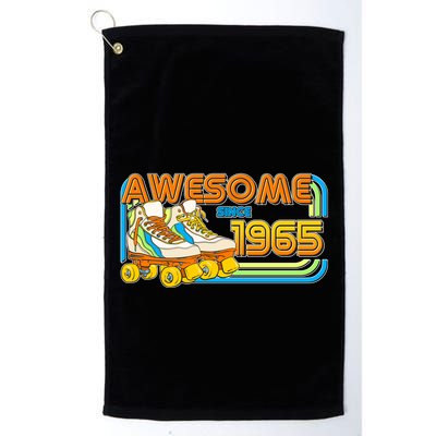Retro Roller Skates Awesome Since 1965 60th Birthday Golf Towel