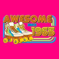 Retro Roller Skates Awesome Since 1965 60th Birthday Premium T-Shirt