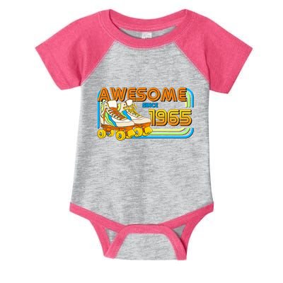 Retro Roller Skates Awesome Since 1965 60th Birthday Infant Baby Jersey Bodysuit