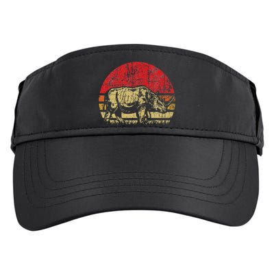 Retro Rhinoceros Safari Rhino Lover Endangered Animals Adult Drive Performance Visor