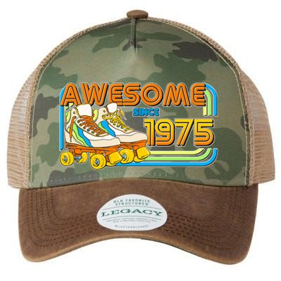 Retro Roller Skates Awesome Since 1975 50th Birthday Legacy Tie Dye Trucker Hat