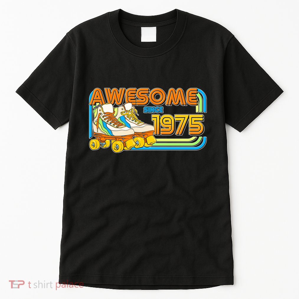 Retro Roller Skates Awesome Since 1975 50th Birthday Tall T-Shirt