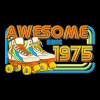 Retro Roller Skates Awesome Since 1975 50th Birthday Impact Tech Backpack
