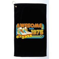 Retro Roller Skates Awesome Since 1975 50th Birthday Golf Towel