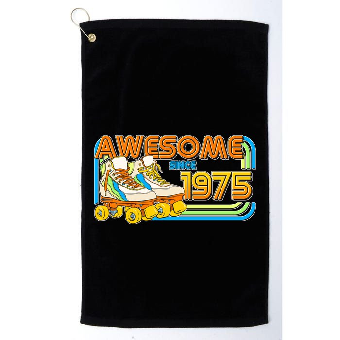 Retro Roller Skates Awesome Since 1975 50th Birthday Golf Towel