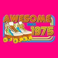 Retro Roller Skates Awesome Since 1975 50th Birthday T-Shirt