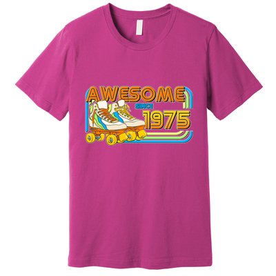 Retro Roller Skates Awesome Since 1975 50th Birthday Premium T-Shirt